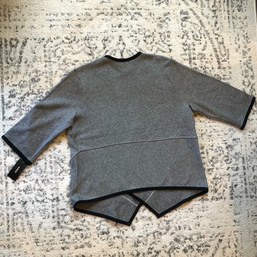Alfani Kimono Gray and Black Dressy Jacket Blazer Sz L - Picture 5 of 9